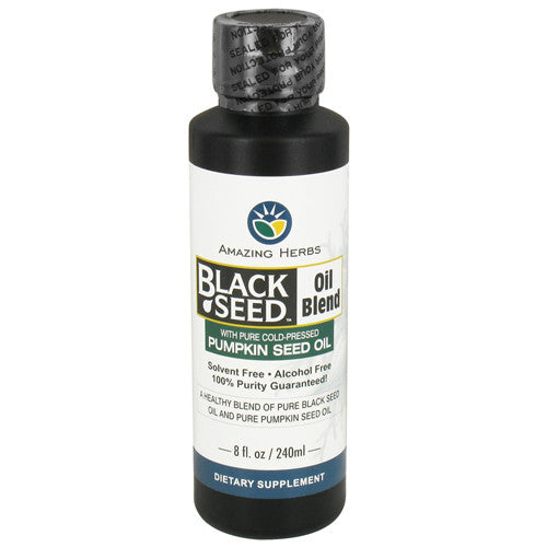 Amazing Herbs Black And Pumpkin Seed Oil Blend - 8 Oz